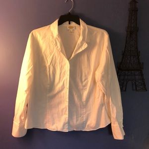 Talbots white button down shirt